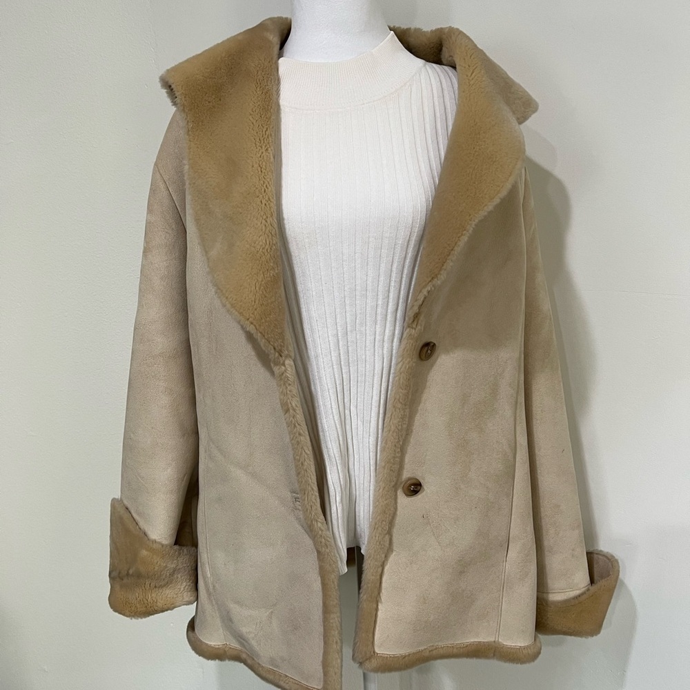 Vintage Calvin Klein Faux fur coat
